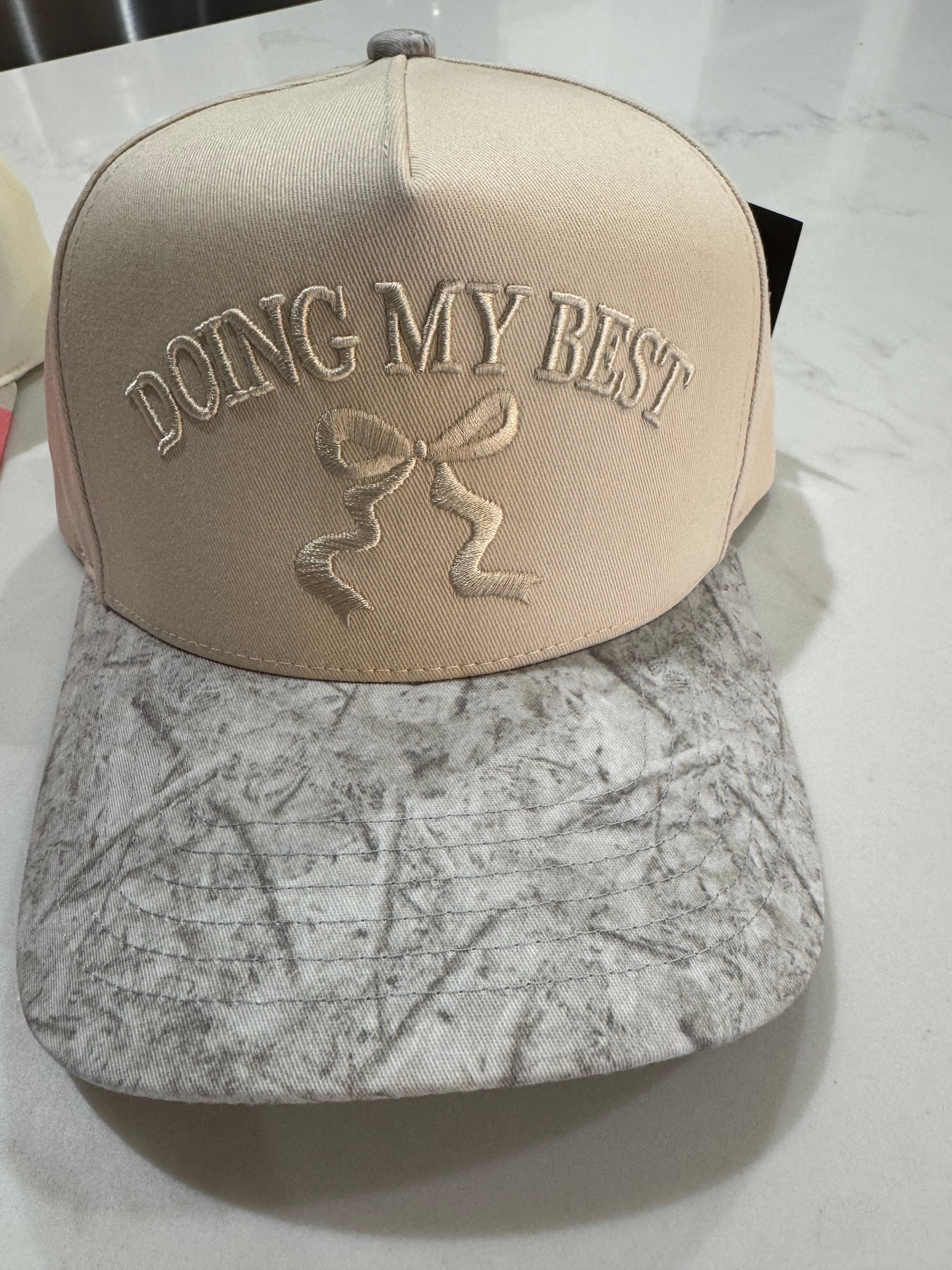 Doing my best camo truck hat