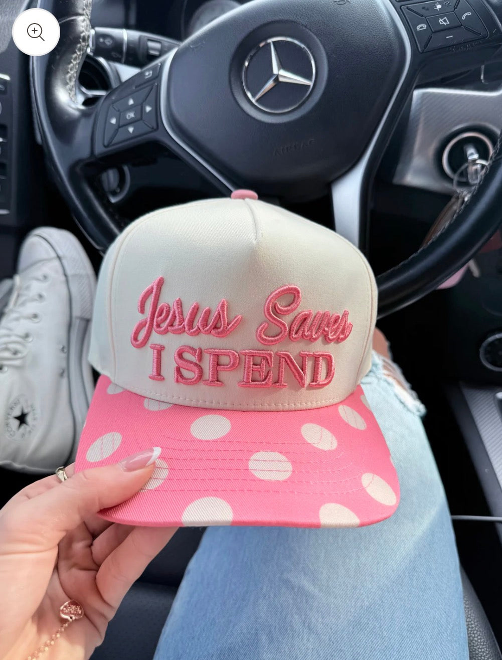 Jesus saves I spend trucker hat